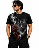 Black Tiger & Rose Graphic